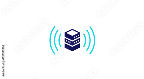 Data Server Network Signal Wireless Connection Icon Technology Concept