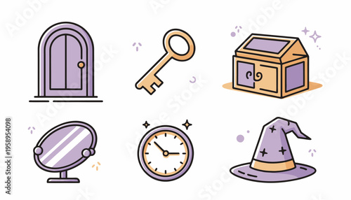 Purple magic hat on display.