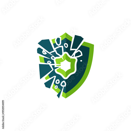 Digital Security Breach And Protection Graphic Elements