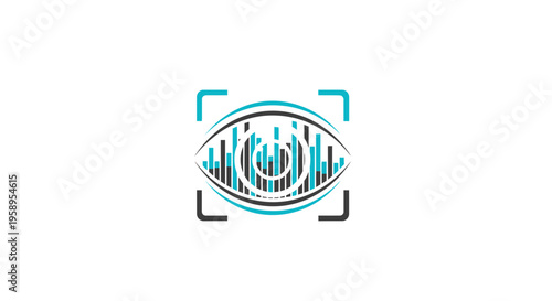 Digital Eye Scan With Abstract Data Representation