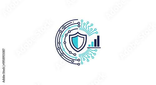 Digital Shield Security And Growth Data Protection And Analytics Concepts