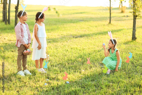 Little children with bunny ...