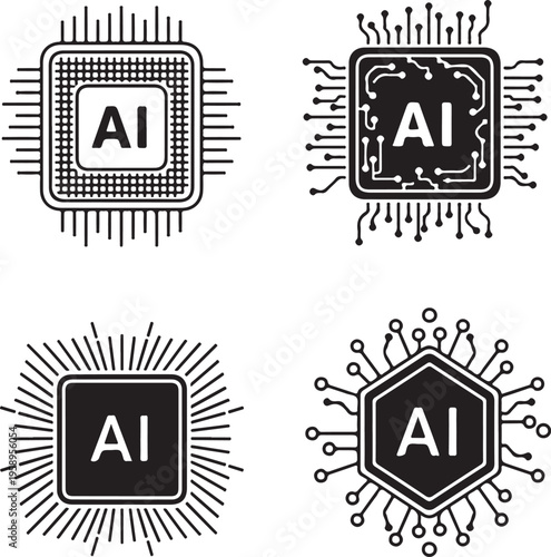 Four different ai chipset and circuit board designs