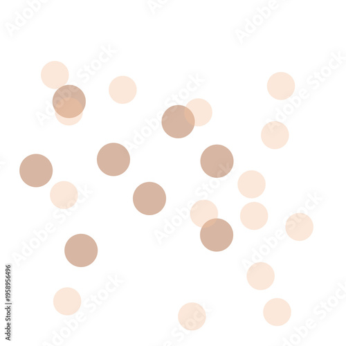 Scattered Light yellow and brown Polka Dots graphic illustration art 
