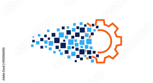 Digital Transformation And Innovation Concept With Abstract Gear
