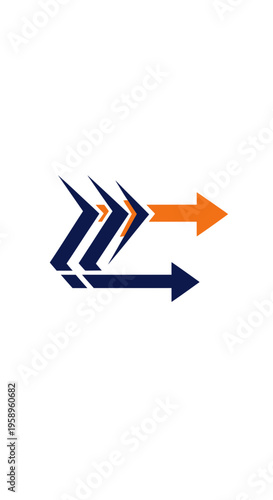 Dynamic Arrow Design Representing Progress And Forward Momentum