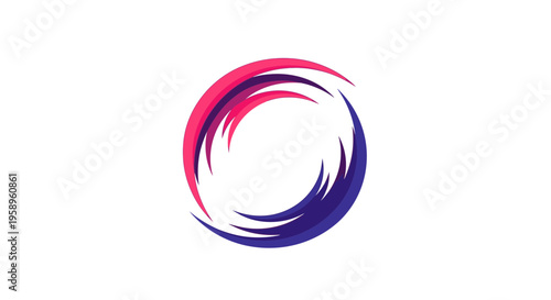 Dynamic Swirl Logo Represents Motion And Energy