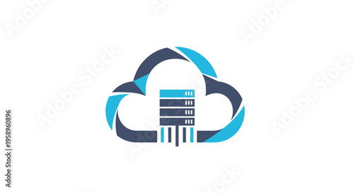 Dynamic Cloud Server Technology Logo Design