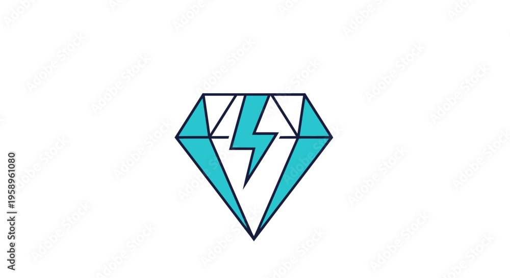 Fototapeta premium Dynamic Gemstone Energy Symbol For Modern Branding