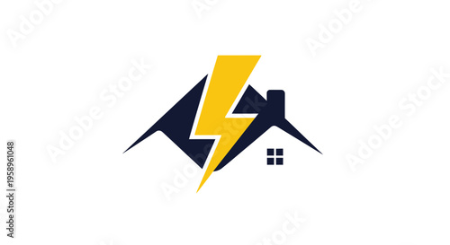 Electric House Logo For Energy Company