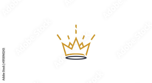 Elegant Golden Crown Emblem Royal Symbol Minimalism Luxury Leadership