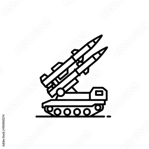 Missile launcher vehicle military equipment defense system