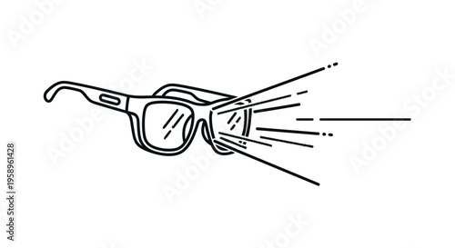 Futuristic Eyewear Radiating Light Energy Dynamic Modern Design