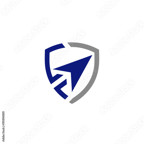 Free Download Futuristic Shield Arrow Emblem Abstract Logo Design - GFXLoad