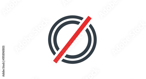 Forbidden Symbol Graphic Element Clear Visual Statement