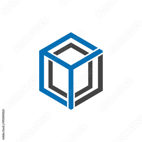 Geometric Cube Logo Symbol Abstract Business Concept Modern Design