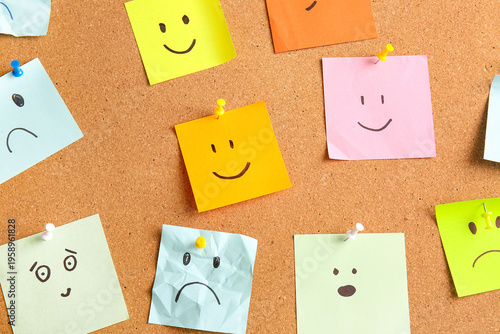 Sticky notes with drawings ...