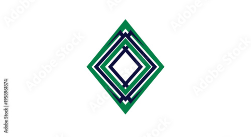 Geometric Diamond Shapes Abstract Design Element