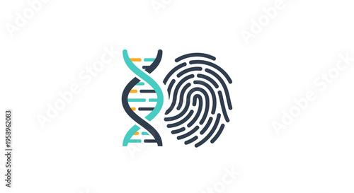 Genetic Fingerprint Identity Verification Science Concept