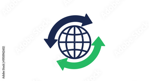 Global Connection And Worldwide Exchange Of Ideas With Arrows