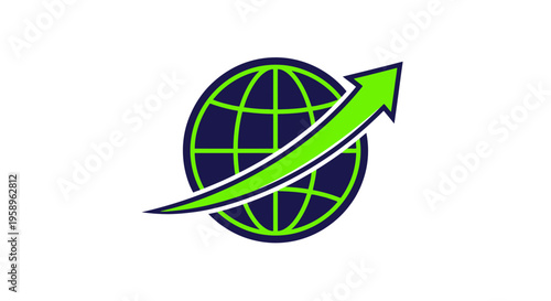 Global Growth Arrow Symbolizing Business Advancement