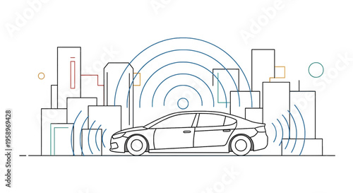 Connected car in a smart city with wireless communication