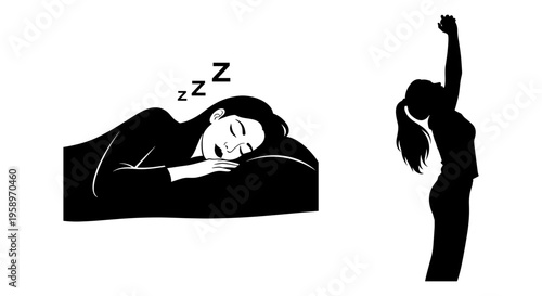 Sleep, Tiredness, Fatigue, Insomnia, Woman Sleeping, Morning Stretch