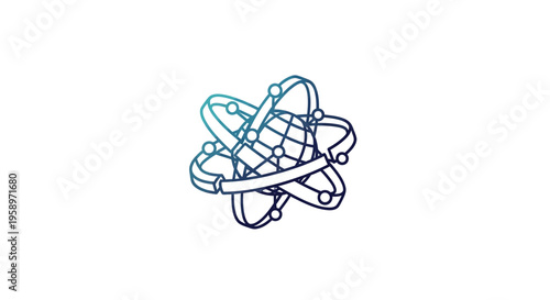 Global Network Atom Connection Digital Science Abstract Concept
