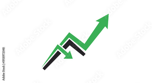 Graphic Representation of Growth and Decline, Showing Financial Progress and Setbacks