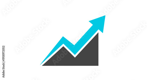 Graphic Representation of Growth and Development with a Stylish Arrow Ascending Upwards