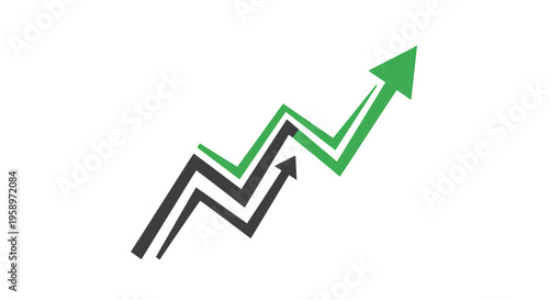 Graphic Representation of Growth, Increase, Success, and Upward Momentum in Business
