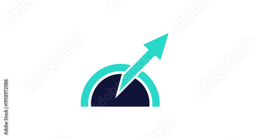 Graphic Representation of Increasing Metrics and Progress with Vector Design Concept