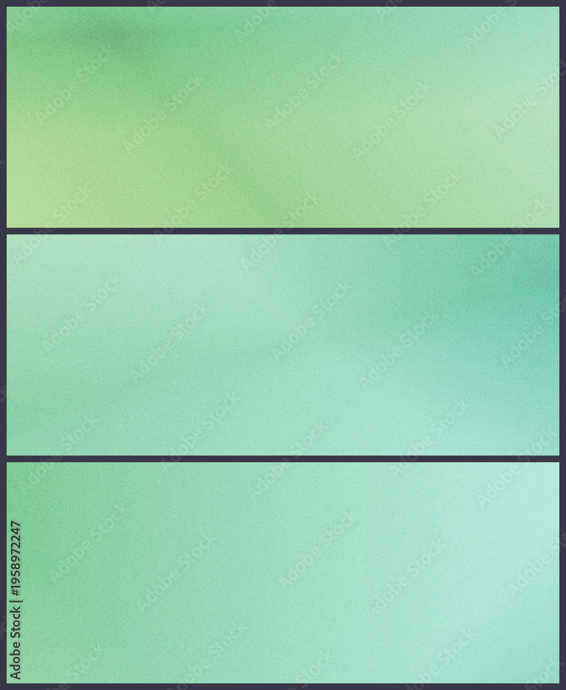 Fototapeta premium Series of wide mint and teal gradients forming a calm, airy abstract background perfect for spa branding, wellness websites, or minimalist presentation slides.