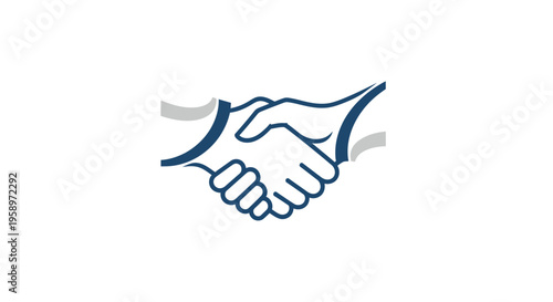 Handshake Logo Representing Agreement And Partnership