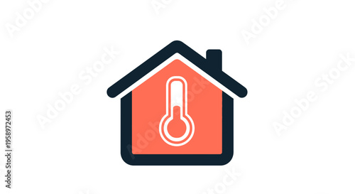 Home Climate Control Thermometer Indicator Icon Symbol Concept