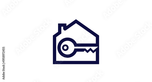 Home Access And Real Estate Icon Representing Property, Housing, And Security Perfectly