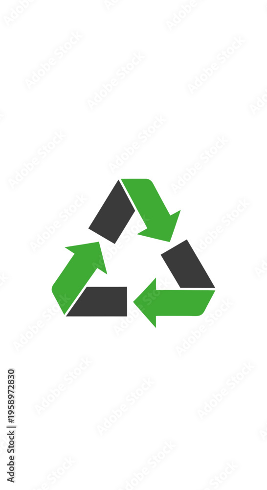 Obraz premium Iconic Recycling Symbol Depicting Environmental Protection And Sustainable Practices, A Clean Design