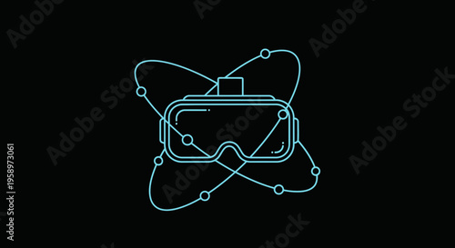 Immersive Virtual Reality Goggles Explores Digital Worlds