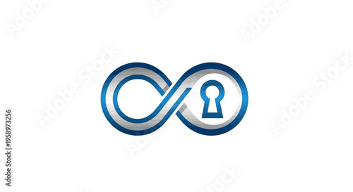 Infinity Symbol With A Keyhole Represents Endless Security And Access