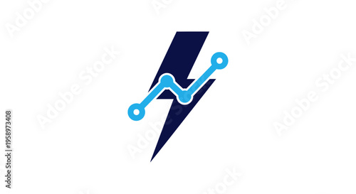 Innovative Data Analysis Visualization Presented With A Powerful Lightning Bolt Icon