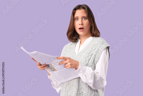 Beautiful young shocked wom...