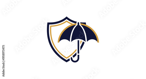 Insurance Shield Icon Showing Protection, Security, and Risk Management Illustration