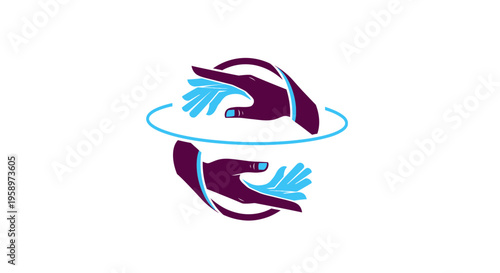 Interconnected Hands Symbolizing Unity and Support