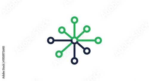 Interconnected Network Of Nodes And Lines Representing Data Flow