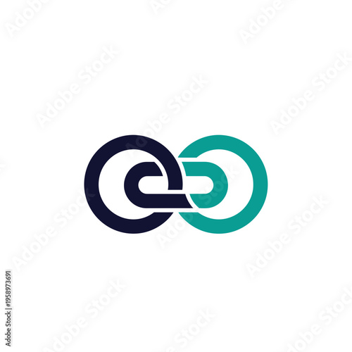 Interlocked Circular Emblem Displaying Unity, Connection, and Continuous Cycle Symbolism