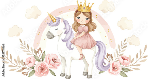 Cute vector illustration set of a happy cartoon family with a smiling woman, baby, and child character icons celebrating love and childhood fun