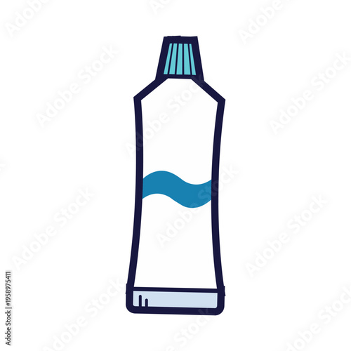 Toothpaste icon, hygiene and dental care flat vector illustration