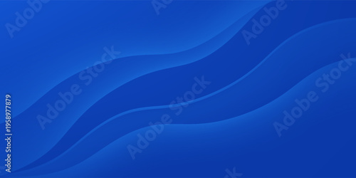 Modern blue abstract wave gradient background with smooth flowing shapes. Clean minimal design ideal for website header, presentation,  and corporate branding