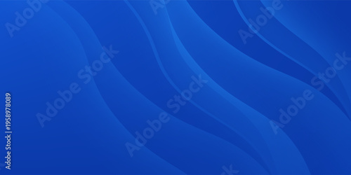 Modern blue abstract wave gradient background with smooth flowing shapes. Clean minimal design ideal for website header, presentation,  and corporate branding