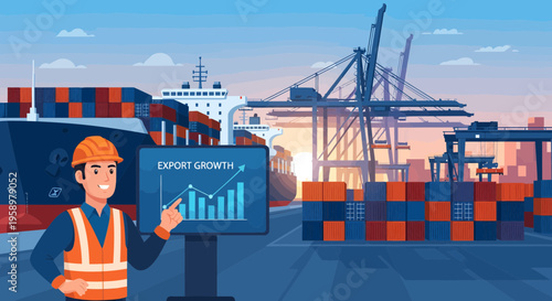 Port Worker Explains Export Growth Chart.